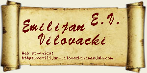 Emilijan Vilovački vizit kartica
